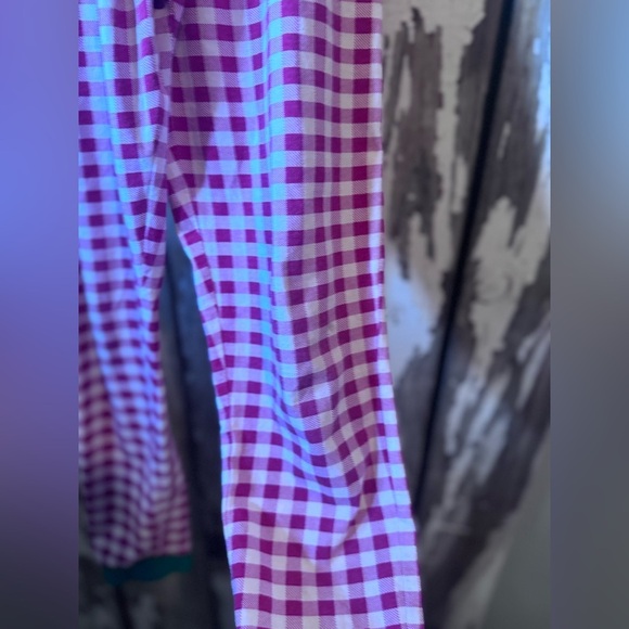 Cecil & Lou Boys Christmas Pajamas “F” Size 10 Red Gingham with Green Trim - Picture 8 of 11